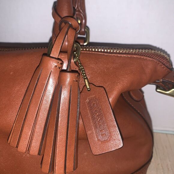 Coach Legacy Molly Brown Leather Shoulder Double Handbag 21132 Tassel Classic - Picture 3 of 16